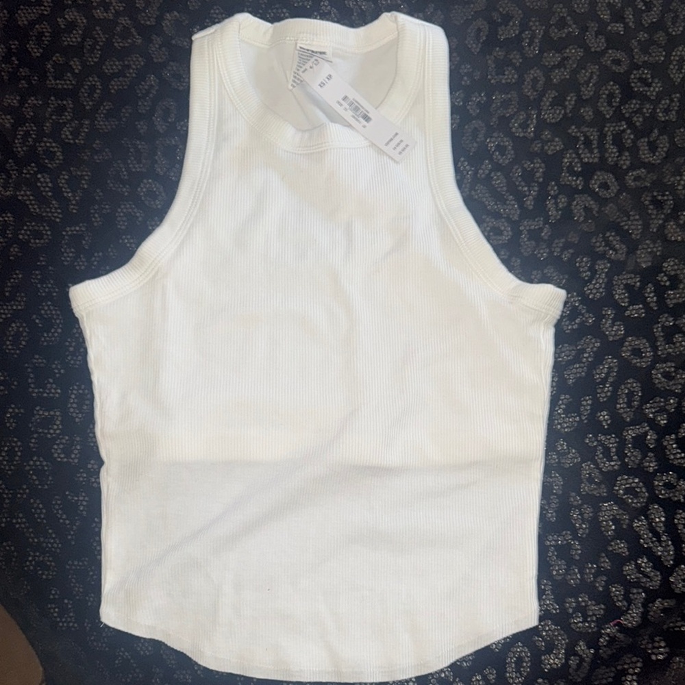 Victoria's Secret White Ribbed Tank Top
